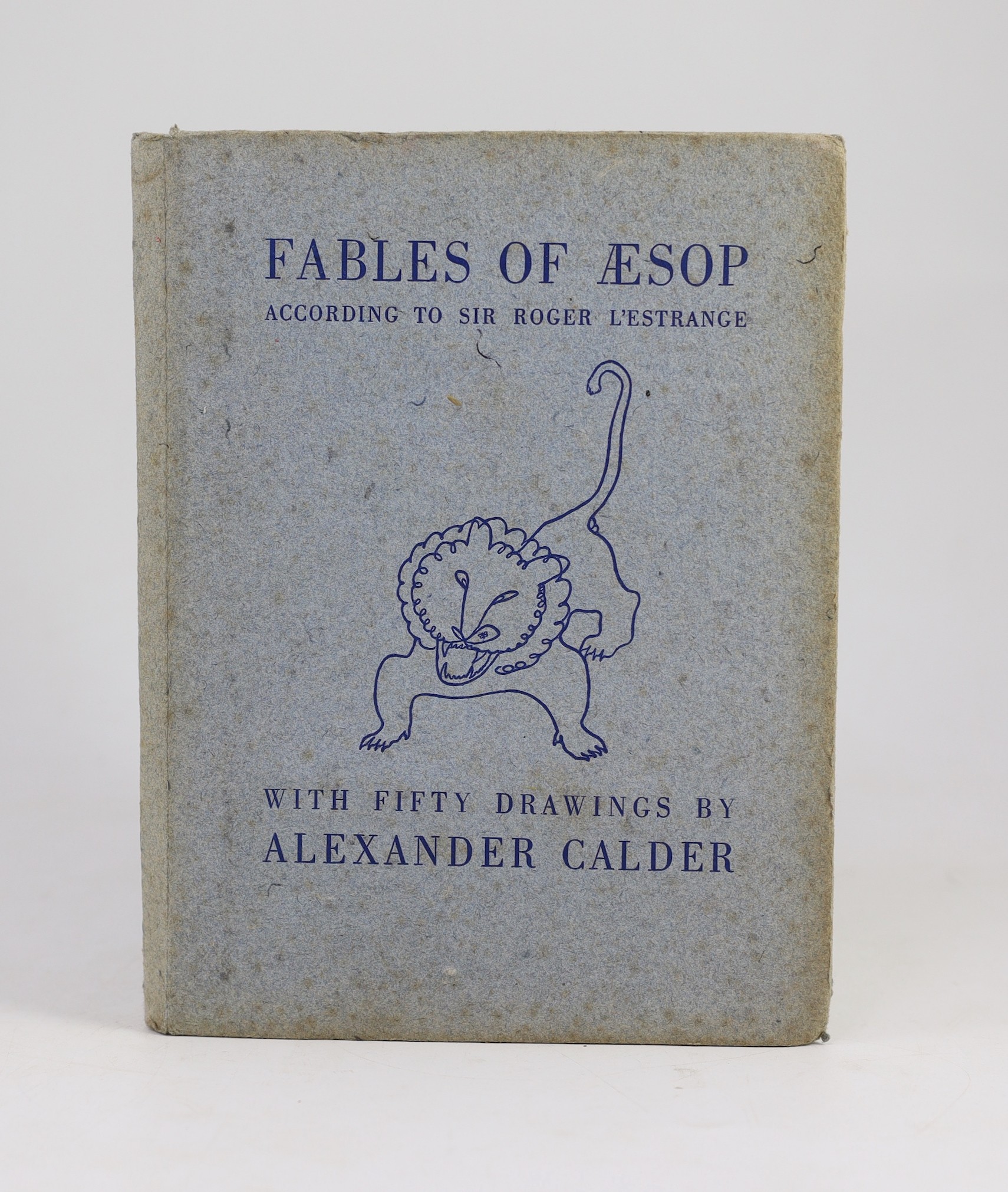 Aesop - Fables, one of 595, on Auverge handmade paper, illustrated by Alexander Calder, 4to, original boards in original d/j, Harrison of Paris, [1931]